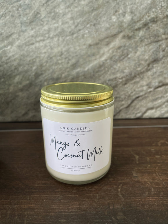 Mango and Coconut Milk • Hand poured Candle