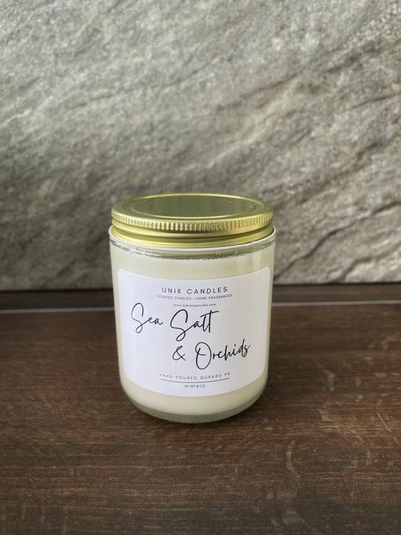 Sea Salt and Orchids • Hand-poured Candle